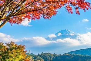 mt. fuji in giappone in autunno foto