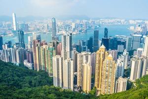 paesaggio urbano della città di hong kong, cina foto