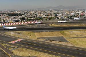 Messico città aeroporto aereo Visualizza paesaggio urbano panorama foto