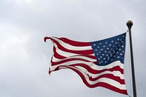 americano Stati Uniti d'America agitando bandiera foto