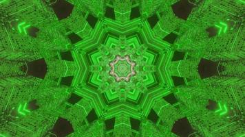 verde e grigio floreale 3d caleidoscopio design illustrazione per lo sfondo o la trama foto