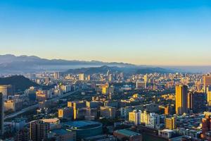 vista aerea della città di taipei, taiwan foto