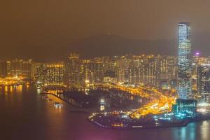 paesaggio urbano della città di hong kong, cina foto