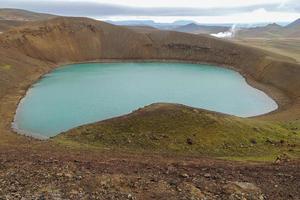 kerid vulcanico cratere e lago Islanda foto