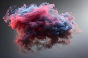 bellissimo rosa e blu doppio tono denso Fumo arte sfondo. foto