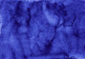 acquerello reale blu liquido sfondo struttura. in profondità blu macchie su carta. mano dipinto acquerello sovrapposizione. foto