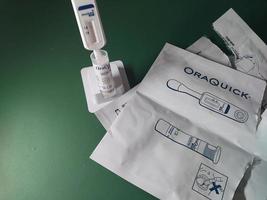 kiev, Ucraina - dicembre 16, 2023 oraquick hiv test di autoverifica AIDS foto