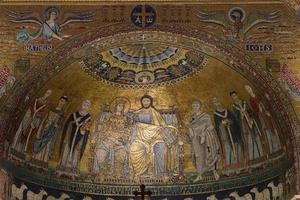 Cristo mosaico nel trastervere Santa maria Chiesa foto