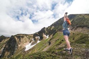 montagna escursioni a piedi panoramico fotografia foto