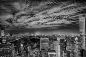 nuovo York città notte Visualizza panorama paesaggio urbano foto