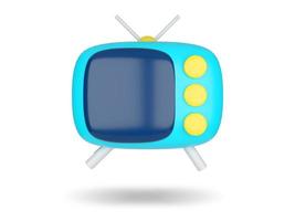 Vintage ▾ televisione icona. 3d rendere illustrazione. foto