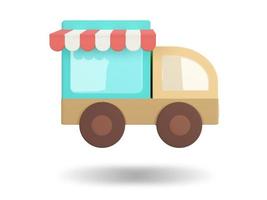 consegna camion. in linea shopping icona. 3d rendere illustrazione. foto