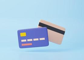 3d credito carta icona per senza contatto pagamenti, in linea pagamento concetto. 3d rendere illustrazione foto