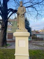 nitra, slovacchia -29.01.2023 statua di st. giacomo nel il storico centro di il città. foto