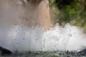 Fumo e naturale a arretrare, Tailandia. foto