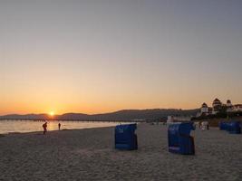 binz spiaggia su rugen isola nel Germania foto