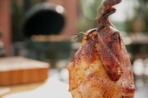 delizioso al forno pollo nel il forno foto