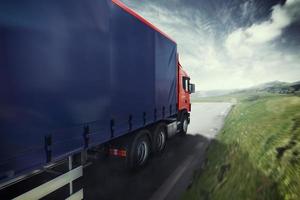 camion su il strada 3d interpretazione foto