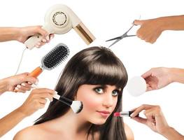 capelli stile e trucco foto