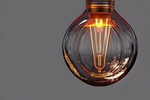 alcuni leggero lampadina composizione quello vetrine semplicità e calma. il neutro toni di il Basso leggero creare un' calmante atmosfera, Perfetto per casa arredamento, benessere, o creativo pubblicità. foto