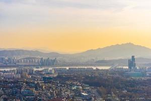 vista della città di seoul, corea del sud