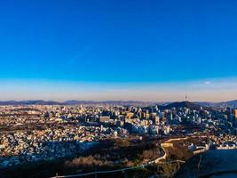 vista della città di seoul, corea del sud foto