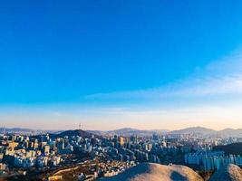 vista della città di seoul, corea del sud foto