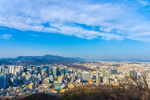 vista della città di seoul, corea del sud foto