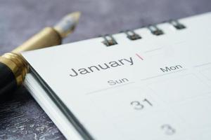 mese di gennaio del calendario foto