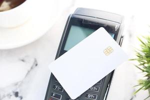 carta di credito e pagamento contactless foto