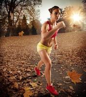 jogging nel autunno foto