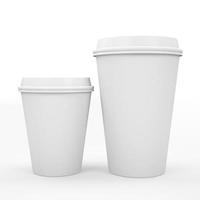 tazza di caffè isolato su uno sfondo bianco nel rendering 3d foto