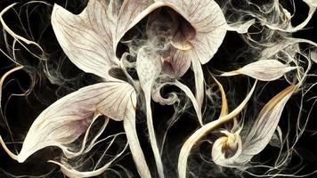 astratto orchidea nel buio colori illustrazione design foto