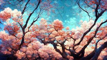 Giappone paesaggio sakura. astratto illustrazione arte foto