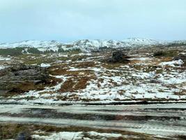 paesaggio con neve nel Islanda foto