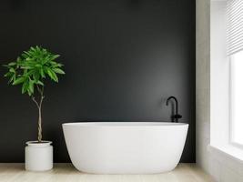 interno di un bagno moderno in rendering 3d foto
