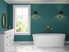 uno stile classico di un bagno interno nel rendering 3d