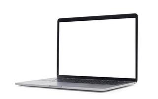 mock-up di laptop su bianco foto