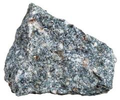 naturale diorite minerale isolato su bianca foto