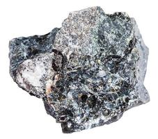 pietra di magnetite minerale isolato su bianca foto
