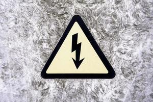 elettrico Pericolo segnale foto