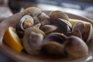 al vapore vongole con Limone foto