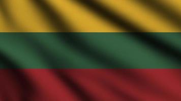 Lituania bandiera soffiaggio nel il vento. pieno pagina volante bandiera. 3d illustrazione foto