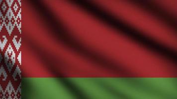 bielorussia bandiera agitando nel il vento con 3d stile sfondo foto