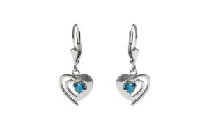orecchini in argento a forma di cuore foto