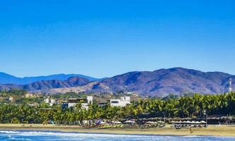 bellissimo città paesaggio marino paesaggio naturale panorama Visualizza puerto escondido Messico. foto