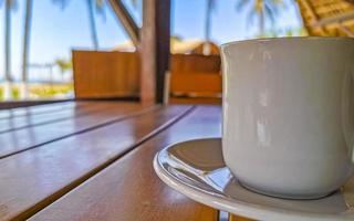 tazza di Americano nero caffè nel ristorante Messico. foto