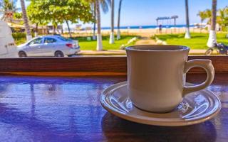 tazza di Americano nero caffè nel ristorante Messico. foto