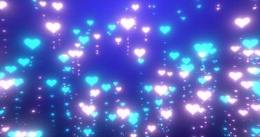 astratto blu e viola luminosa raggiante stelle affascinante festivo scintillante energia magico particelle, astratto sfondo foto