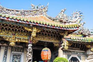 tempio di longshan nella città di taipei, taiwan foto